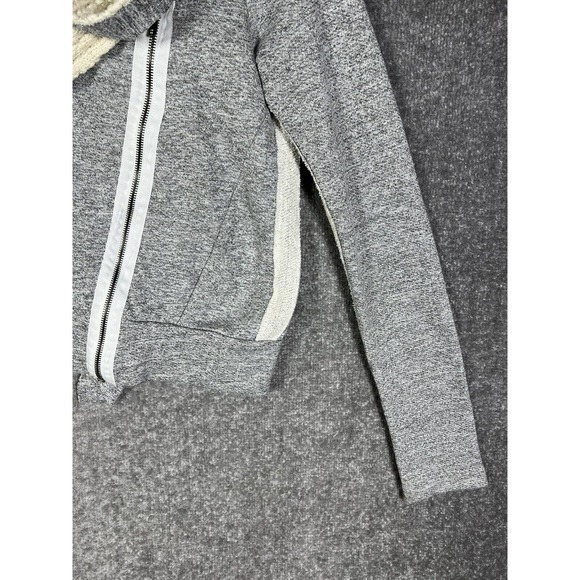 Dolan T-Shirt Knit Cowl Neck Asymmetrical Full Zip‎ Crop Sweater Womens XS Gray - Picture 7 of 16